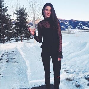 Zara sheer shirt
